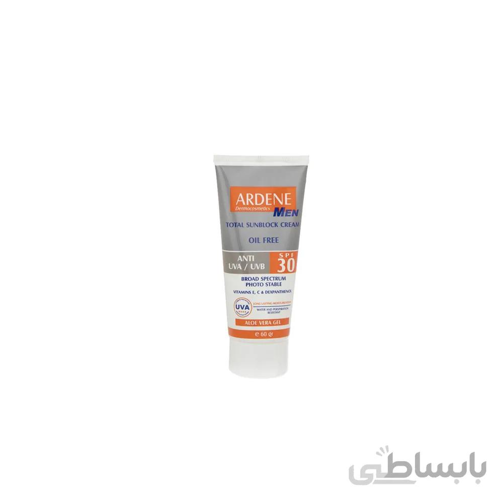 کرم ضد آفتاب آقایان آردن SPF30 وزن 60 گرم