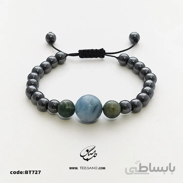 دستبند سنگ عقیق، حدید کد BT-727