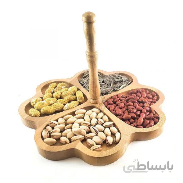 اردو خوری چوبی طرح قلب دسته دار