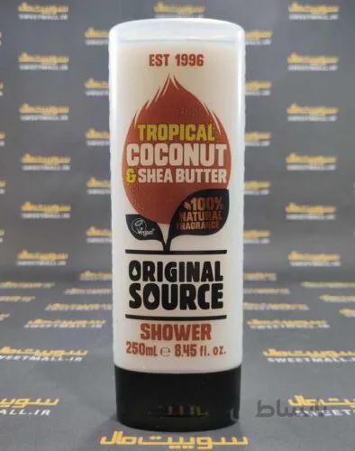 شامپو بدن اورجینال سورس 250 میلی لیتر original source-tropical coconut and shea butter