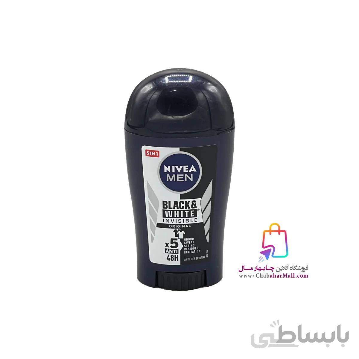 استیک ضدتعریق مردانه نیوا مدل BLACK and amp WHITE INVISIBLE
