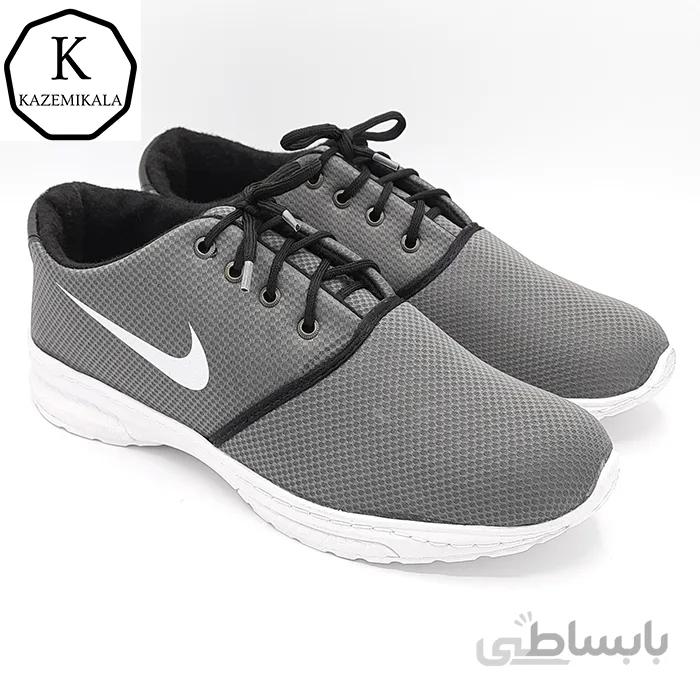 کفش اسپرت و پیاده روی نایک بنددار رنگ طوسی 1