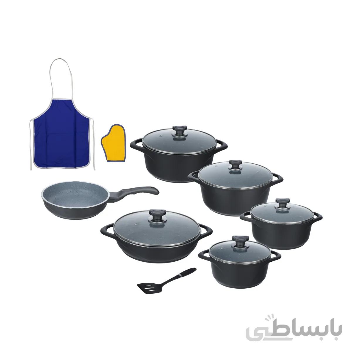 سرویس پخت و پز 14 پارچه امرا مدل سارینا - مشکی
