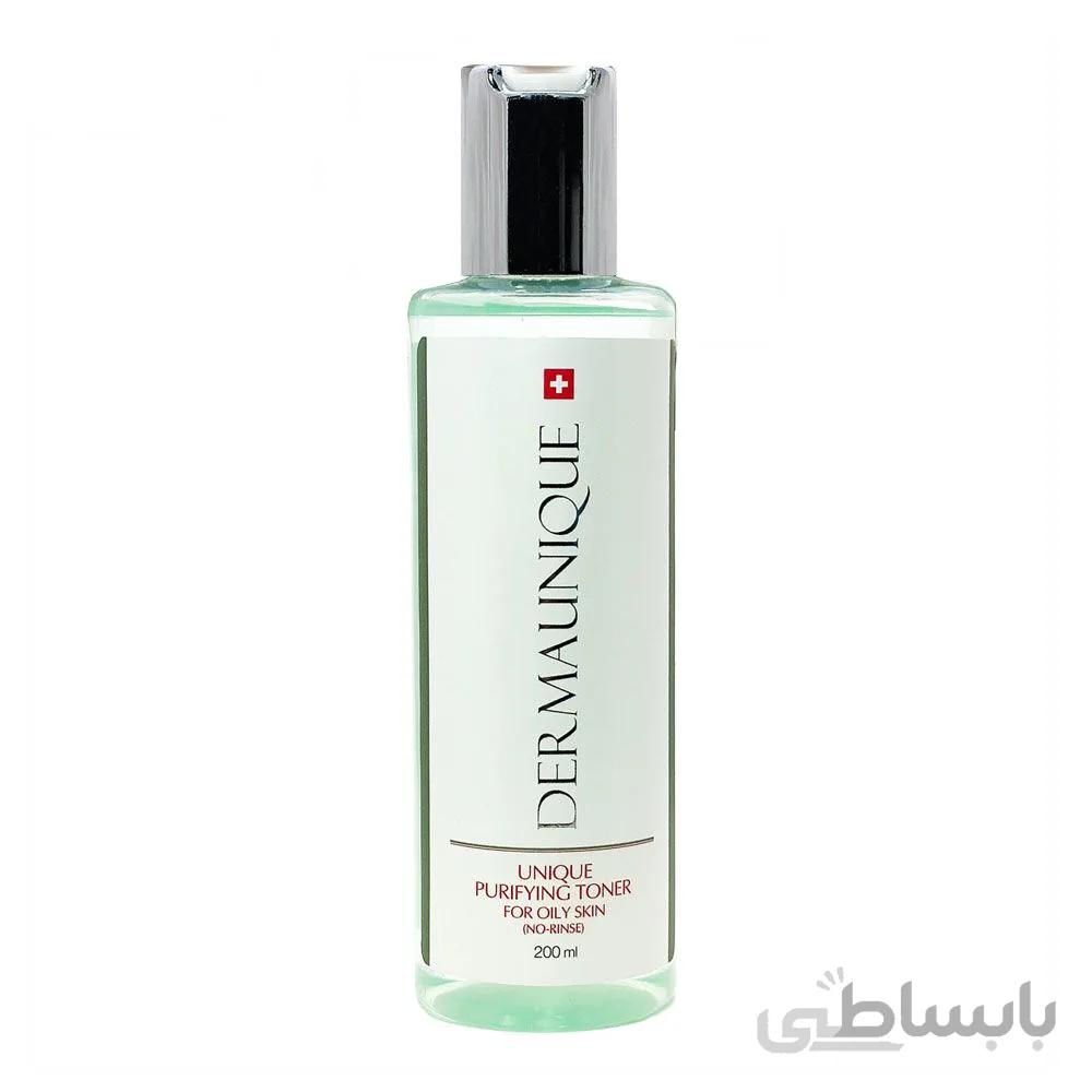 تونر پاک کننده صورت درمایونیک مناسب پوست چرب حجم 200 میل ا Dermaunique Purifying Toner For Oily Skin-200ML