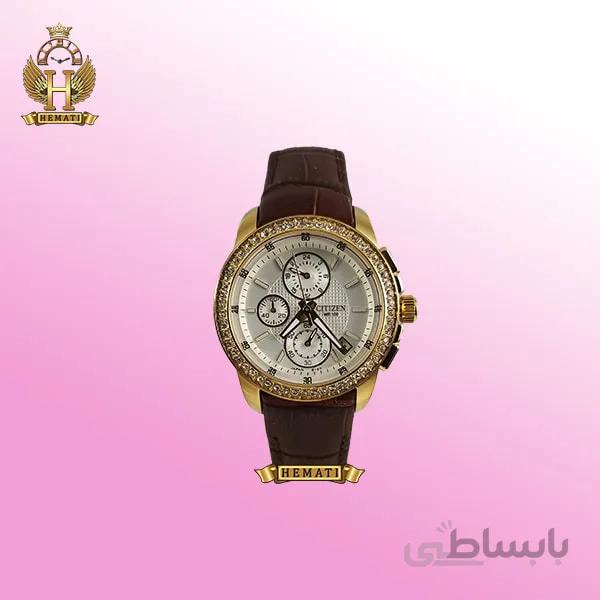 ساعت زنانه سیتیزن سه موتوره بند چرم مدل N-8167L CTL107