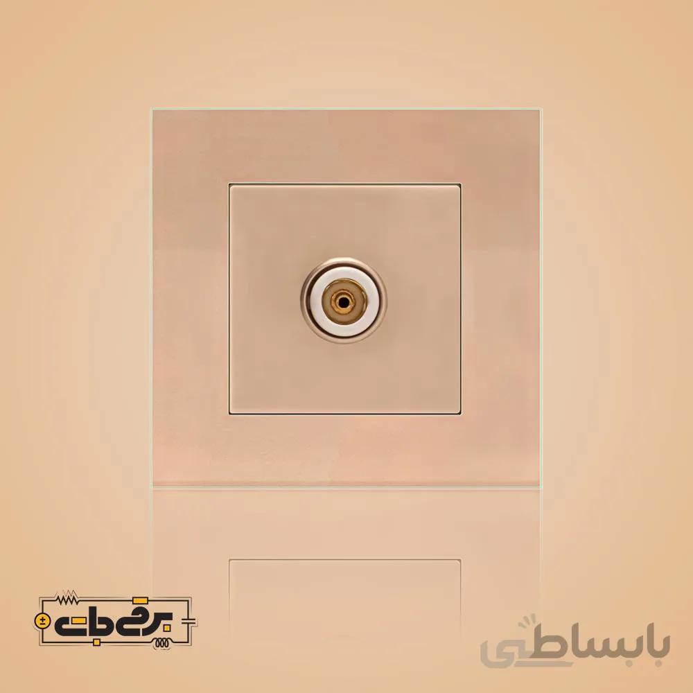 کلید و پریز کریستال بژ جهان الکتریک