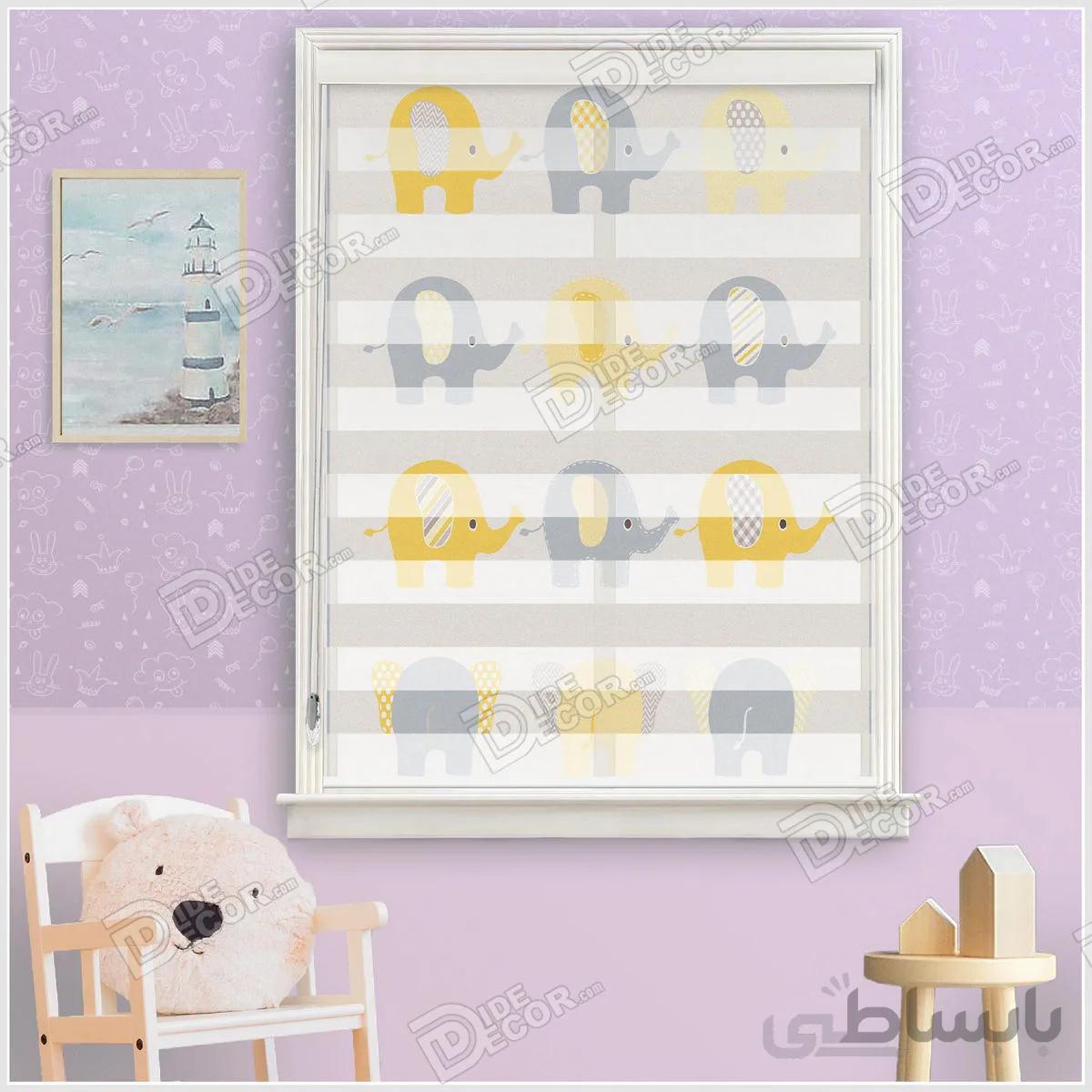 پرده زبرا چاپی کودک کد ZKP-26