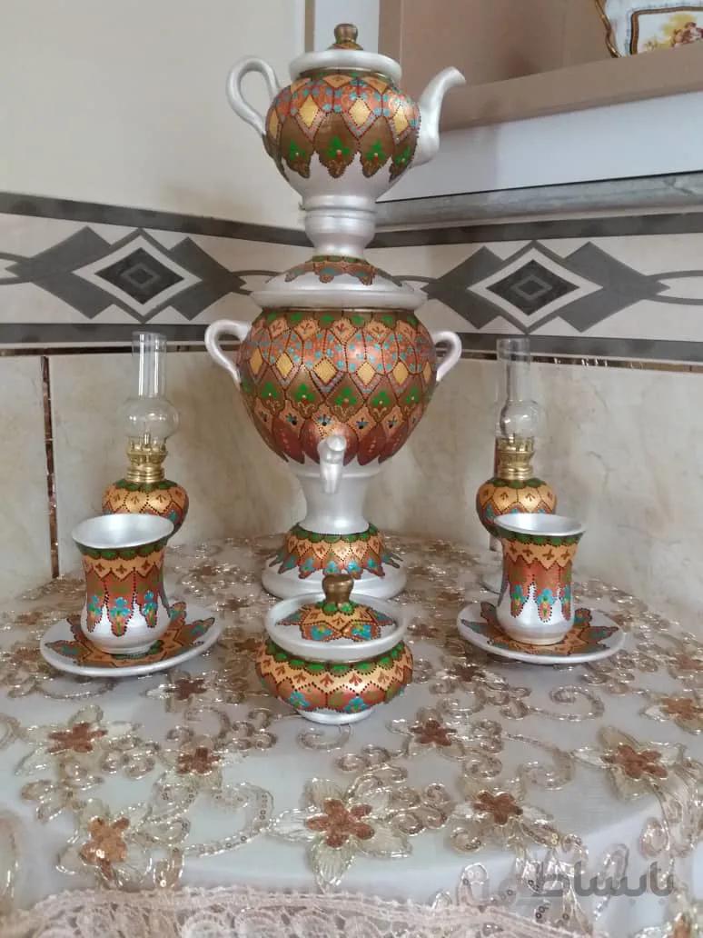 سرویس سماور سفالی کد ۱۰۱۲۱۱