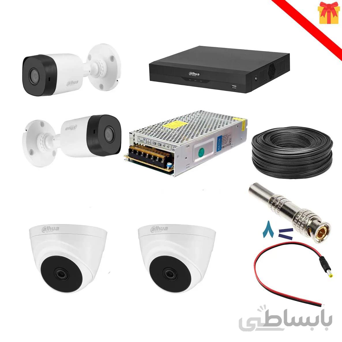پک 4 دوربین داهوا 2B1+2T1 دستگاه XVR5104