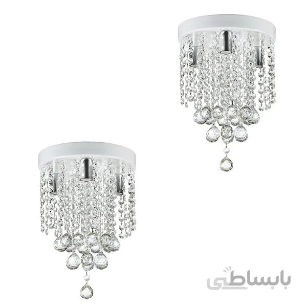 لوستر سقفی چشمه نور کد A2680/23-WT-Pro مجموعه دو عددی