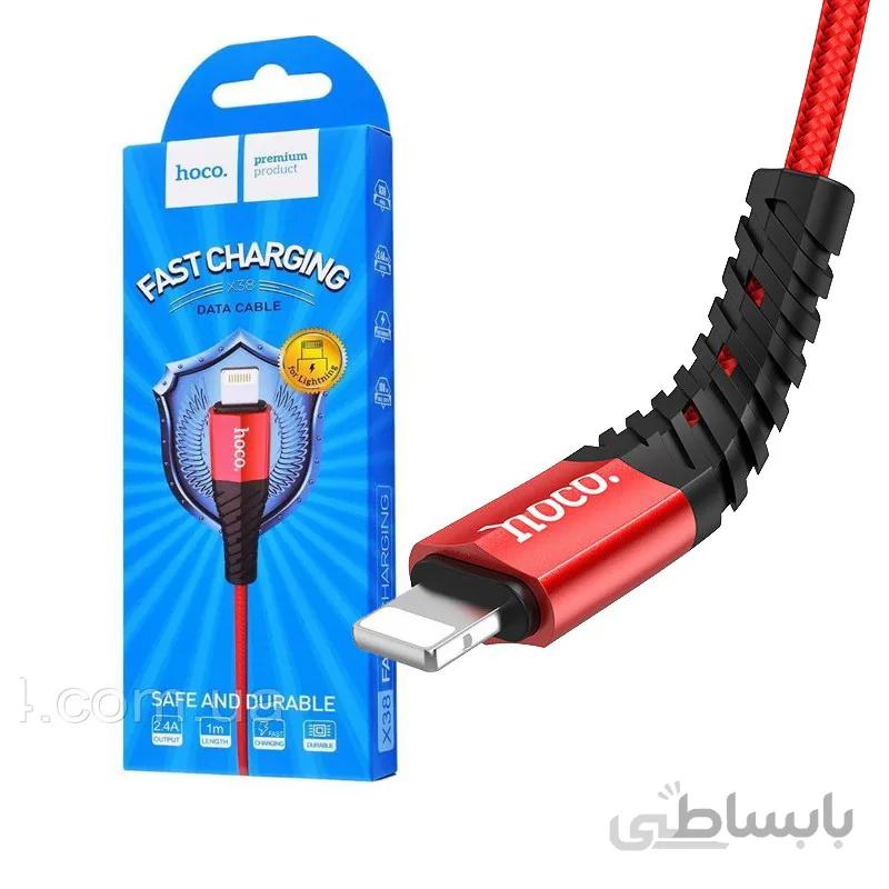 کابل تبدیل USB به لایتنینگ هوکو مدل X38 طول ۱ متر