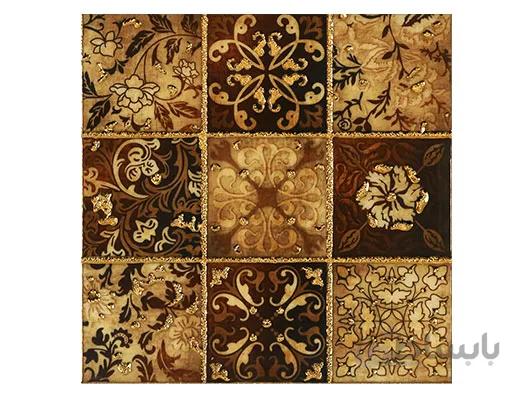 کاشی تزیینی 30*30 نگارستان مدل سیکاس پولیش (طلایی*درجه دو)