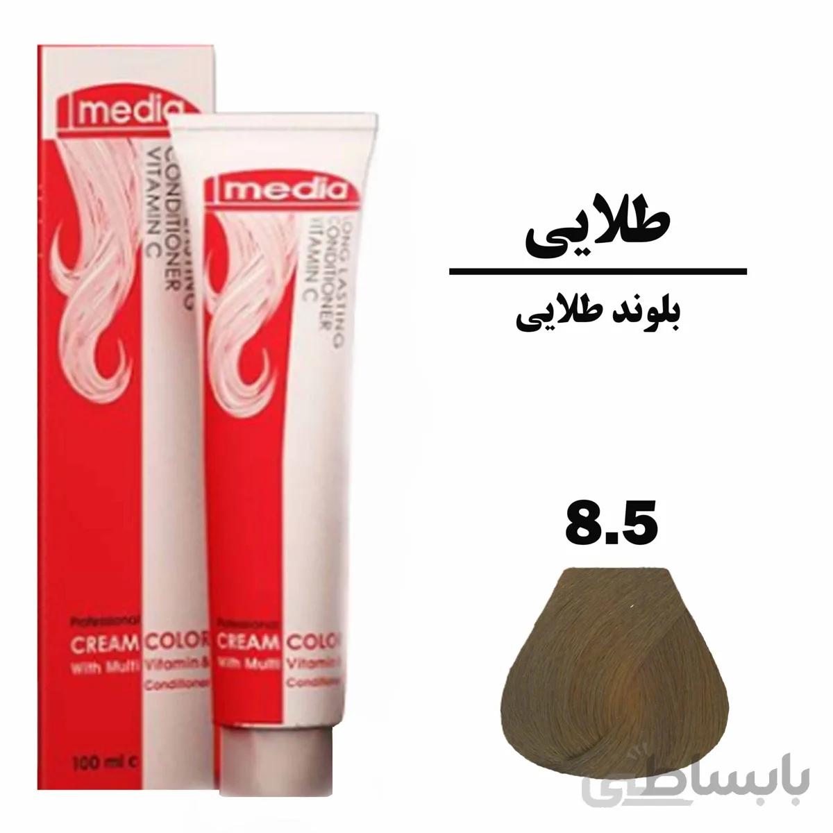 رنگ مو مدیا 8.5 بلوند طلایی
