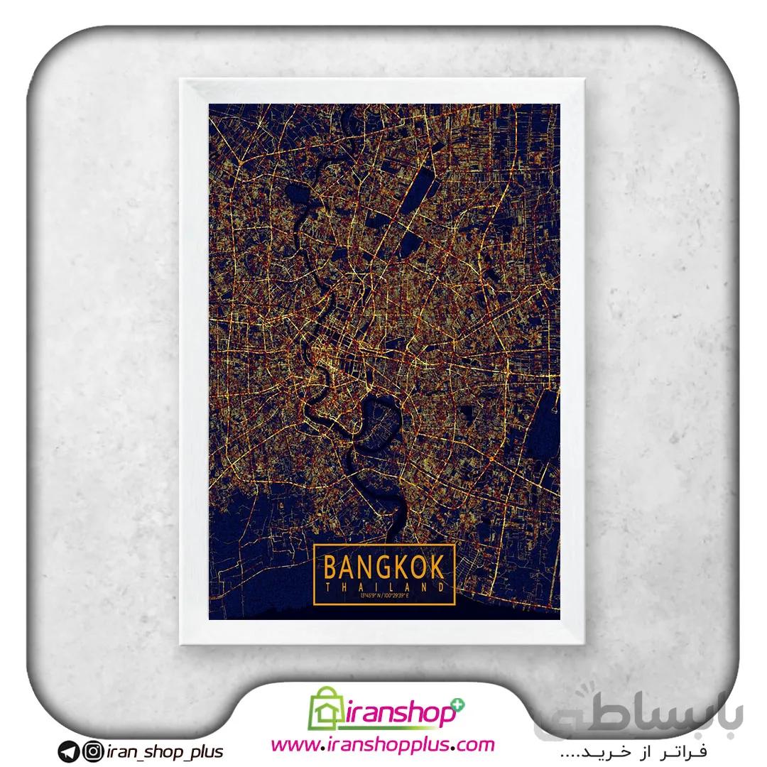 تابلو نقشه شهر بانکوک با تم At Night