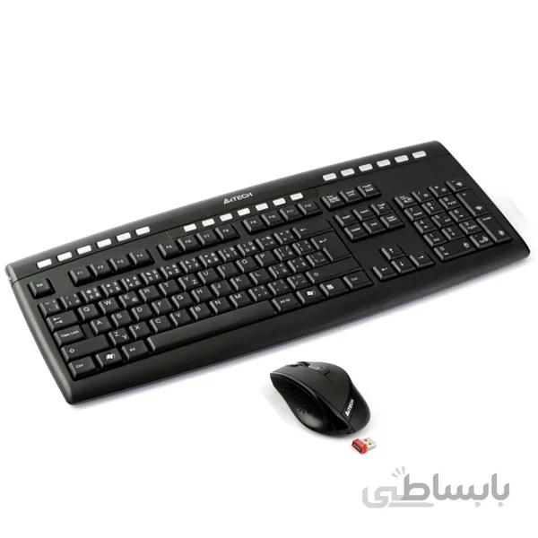 کیبورد و ماوس بی سیم ای فورتک مدل 9200F ا A4tech 9200F Wireless Keyboard and Mouse