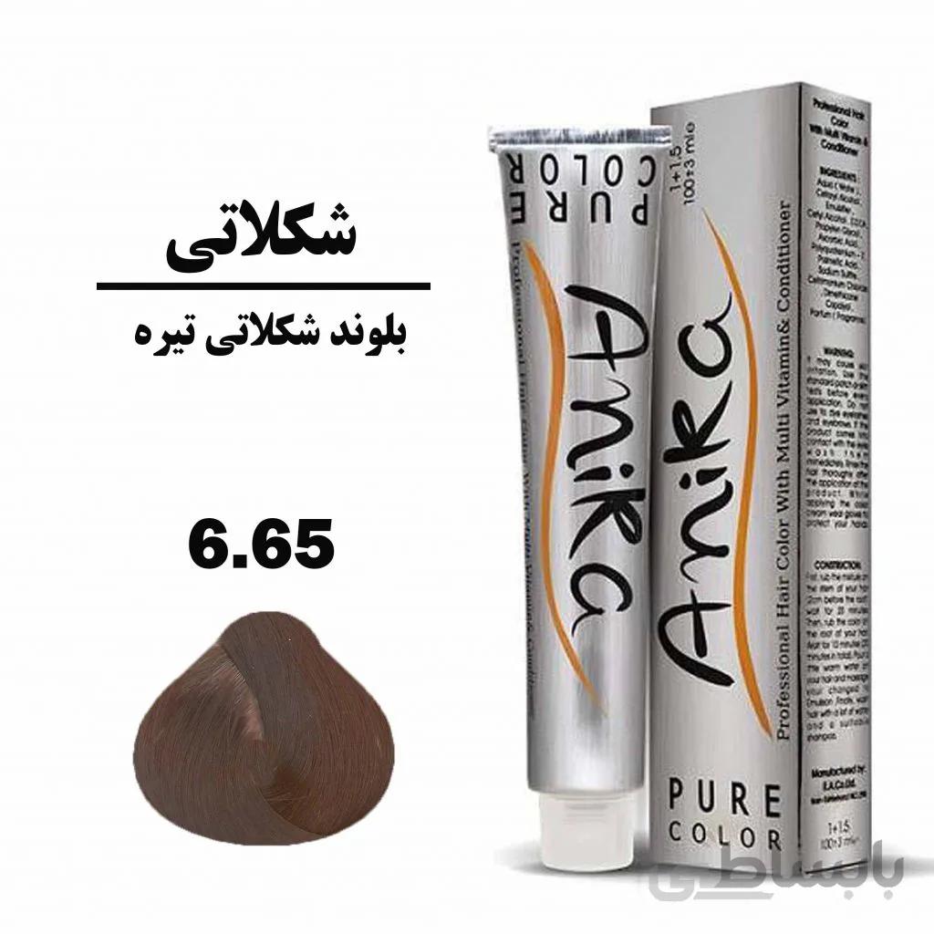 رنگ مو بلوند شکلاتی تیره آنیکا (ANIKA) سری شکلاتی شماره 6.65 حجم 100 میلی لیتر