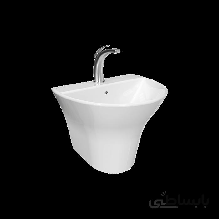 روشویی نیم پایه چینی کرد مدل کانسپت