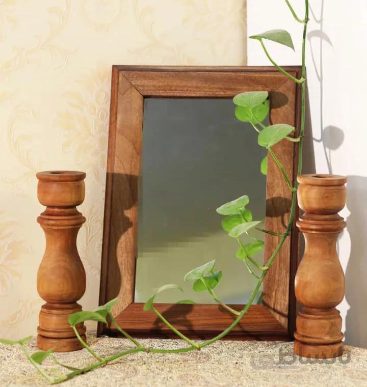 قاب آینه چوبی