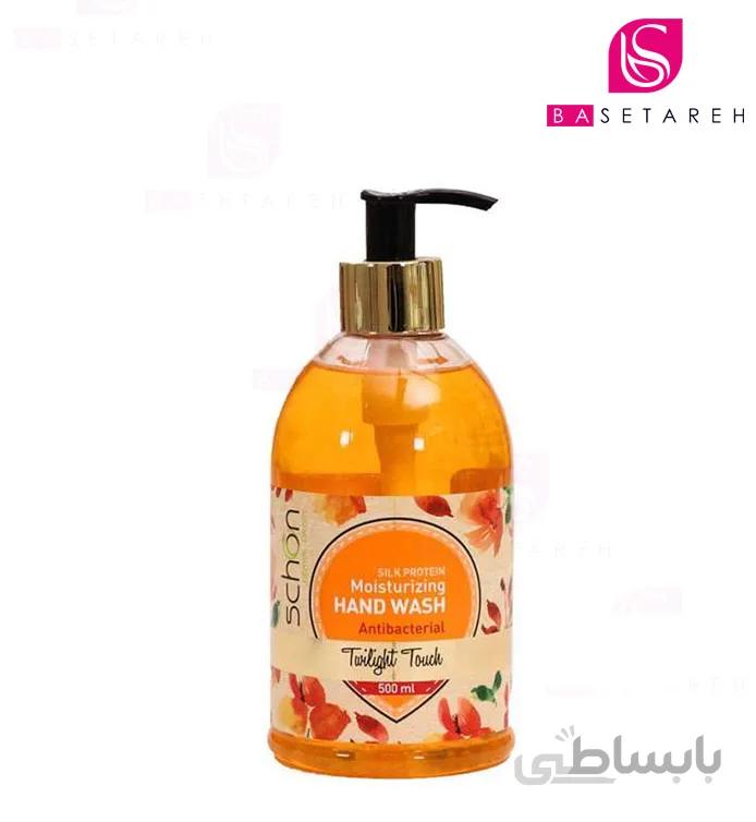 مایع دستشویی شفاف نارنجی شون مدل Twilight Touch حجم 500 میل ا "Schon Hand Wash Antibacterial Twilight Touch 500ml "