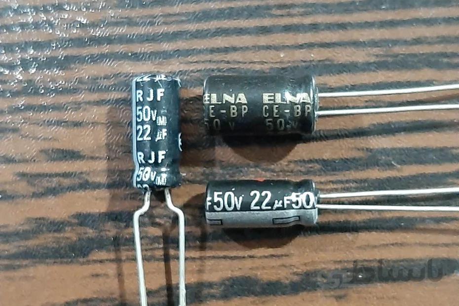 CAP 50V 22uF – خازن الکترولیت، ۵۰ ولت، ۲۲ میکروفاراد