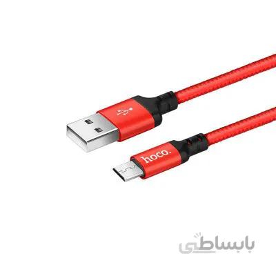 کابل تبدیل USB به MicroUSB هوکو مدل X14 طول 1 متر