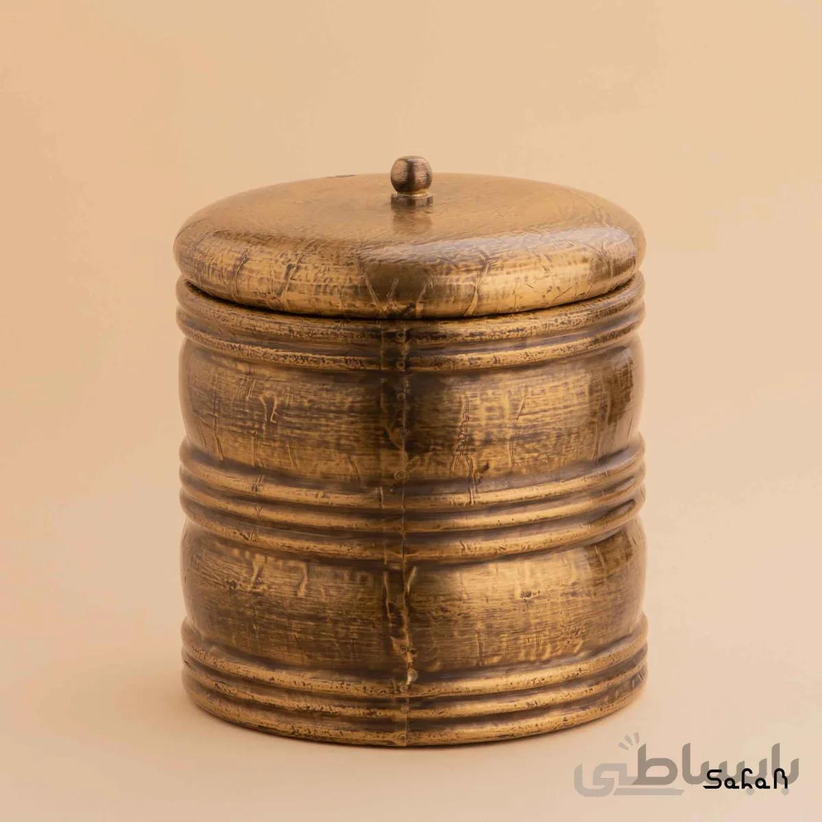 بانکه برنجی و چوبی طلایی سایز 2