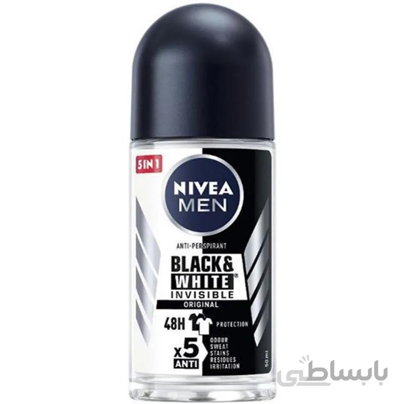 مام رول مردانه نیوآ مدل black & white invisible حجم 50میل