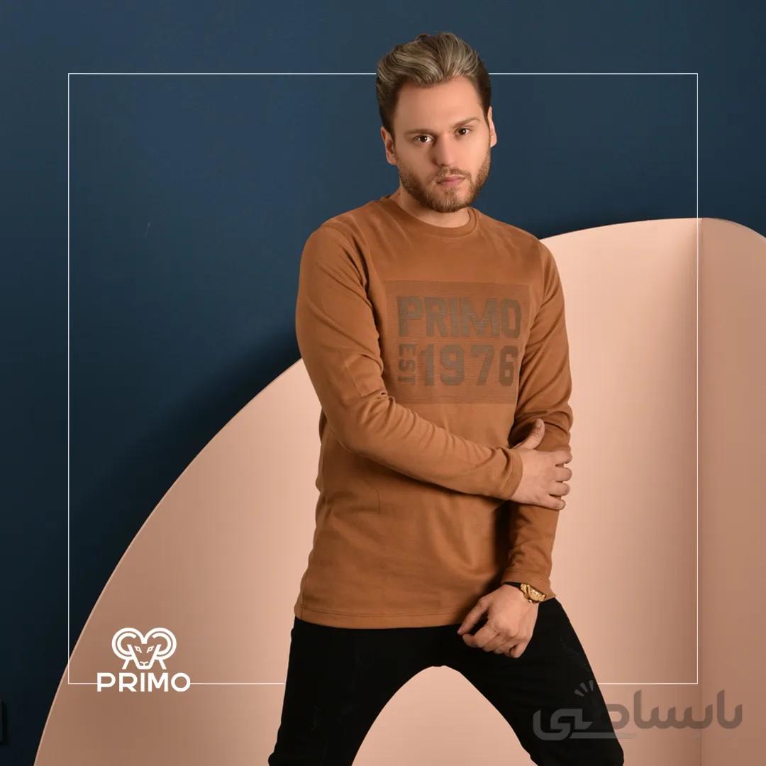 تیشرت پنبه مردانه مدل آستین بلند چاپی 514106