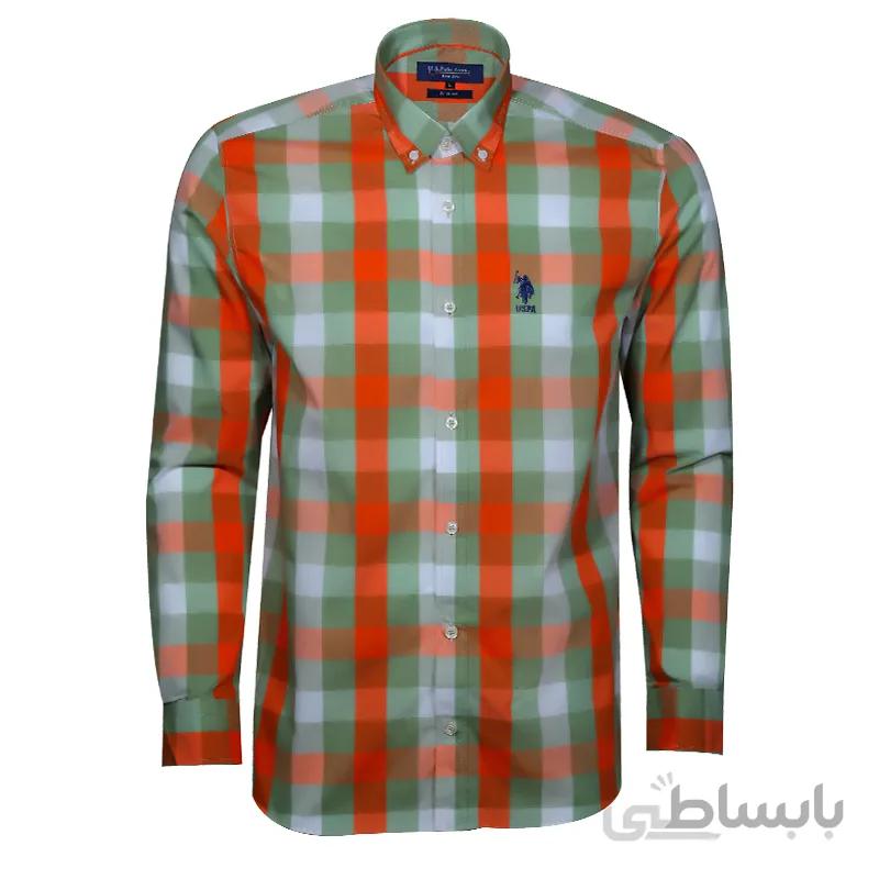 پیراهن چهارخانه مردانه طرح پولو – کد N1018