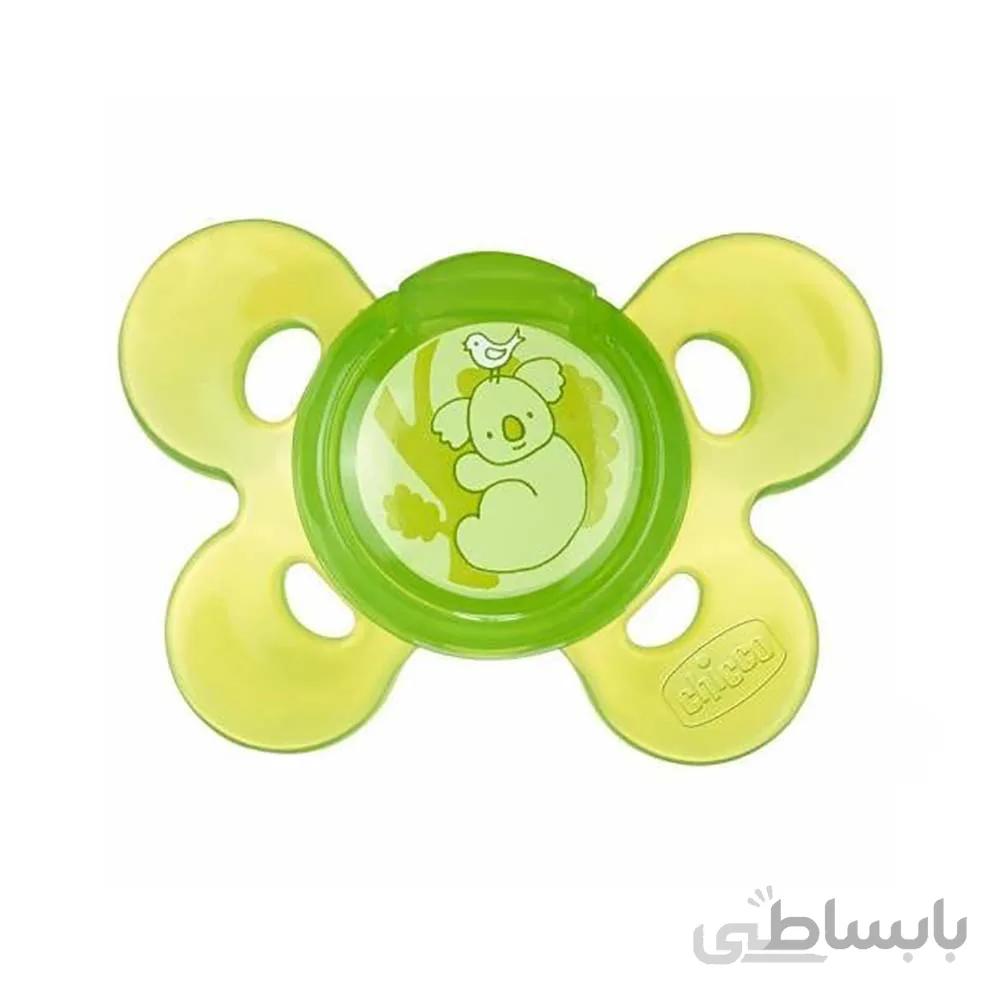 پستانک پروانه ای سیلیکونی 12+ ماه ارتودنسی چیکو Chicco سبز