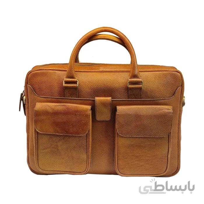 کیف اداری چرم طبیعی فلوتر دو جیب