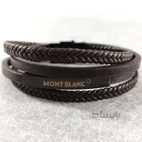 دستبند 4ردیفه مونت بلانک mont blanc قهوه ای،مشکی (ارسال رایگان)