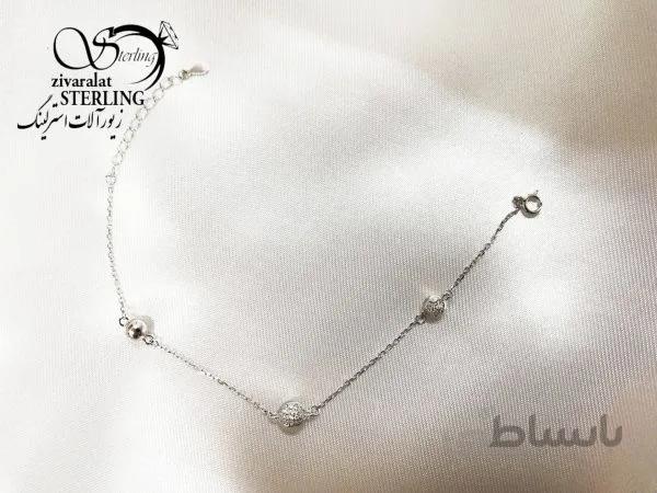 دستبند نقره زنانه کد 180727