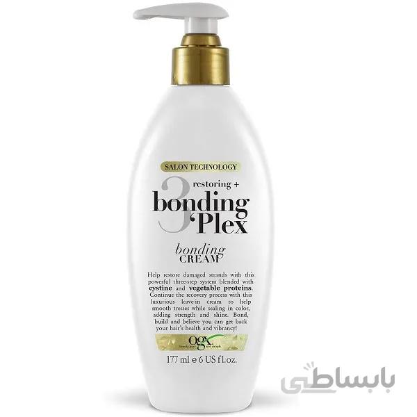 کرم موی باندینگ پلکس Bonding Plex اوجی ایکس OGX حجم ۱۷۷ میل | موهای رنگ شده، دکلره شده و آسیب دیده ا OGX Restoring + Bonding Plex Bonding Cream 177ml