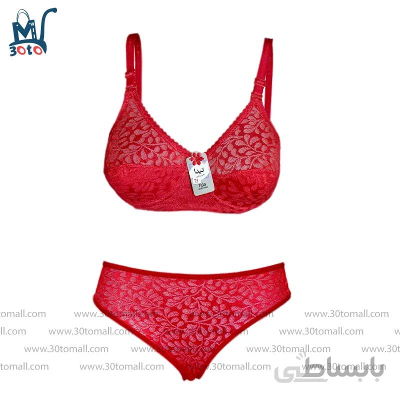 ست لباس زیر لیزری زنانه مدل ti001 قرمز