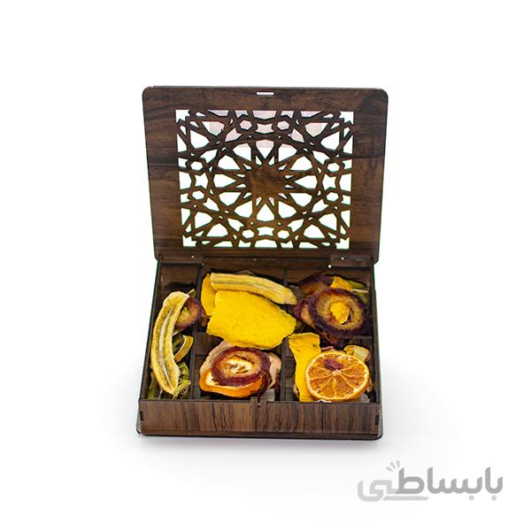 جعبه چوبی مربع کوچک 200 گرمی