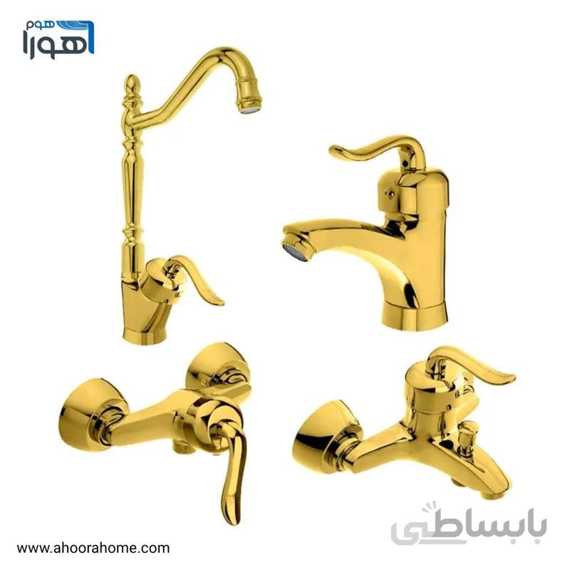 ست شیرآلات طلایی مدل قاصدک