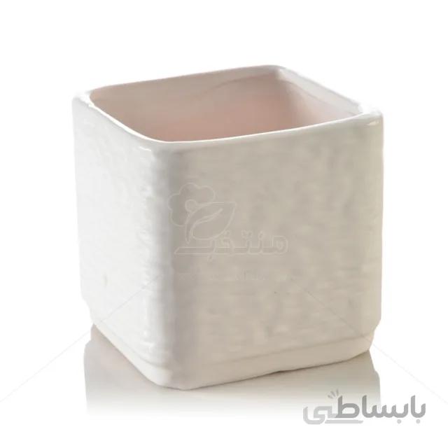 گلدان سرامیکی مربع چروک (سایزبندی)