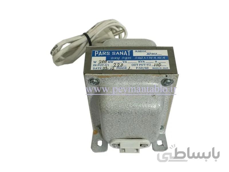 ترانس کاهنده ولتاژ 220 به 110 ولت 200 ولت آمپر (اتو ترانس)