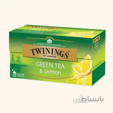 چای سبز توئینینگز با طعم لیمو 25 عددی