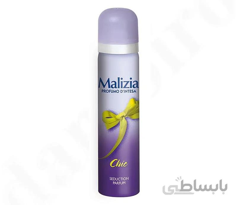 اسپری بدن زنانه مالیزیا مدل chic حجم 75 میلی لیتر