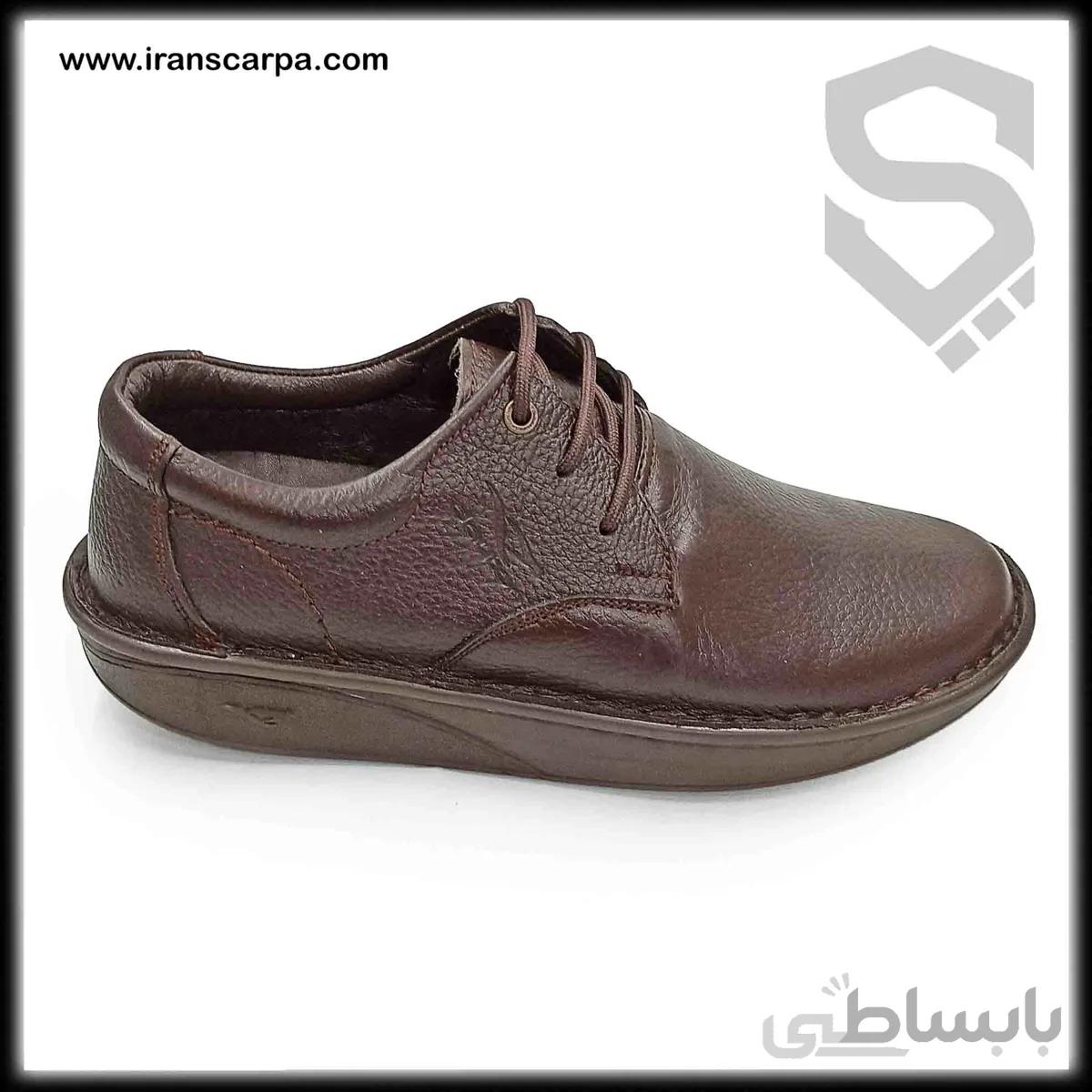 کفش طبی چرم مردانه مدل گاتا بندی