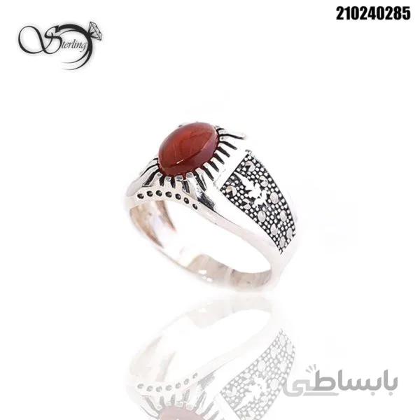 انگشتر سیاه قلم مردانه طرح کاج کد:۱۷۵۲