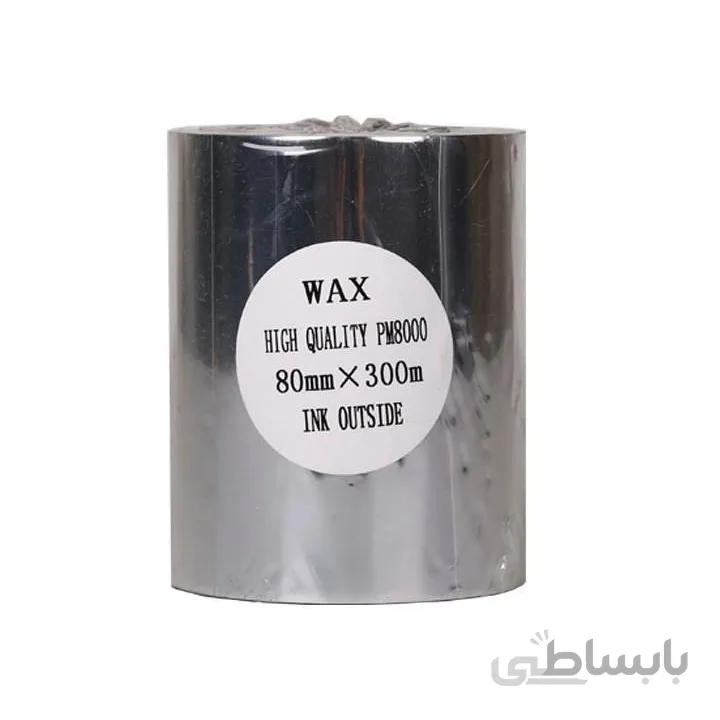 ریبون وکس پرینتر لیبل زن آتا مدل : WAX 80mm × 300m