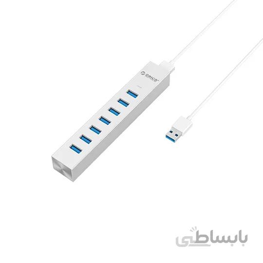 هاب 7 پورت آلومینیومی با آداپتور ORICO ASH7-U3