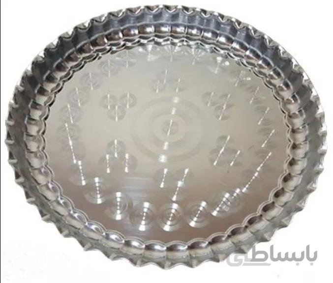 سینی استیل لب کنگره سایز 80