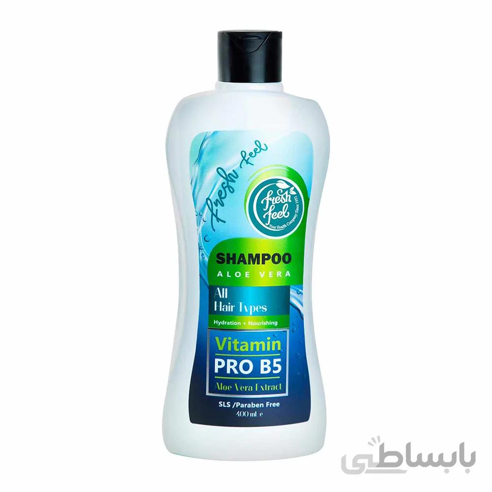 شامپو فرش فیل fresh feel الوئه ورا مناسب انواع مو در حجم 400میلی لیتر ا Fresh feel elephant carpet shampoo suitable for all types of hair400ml