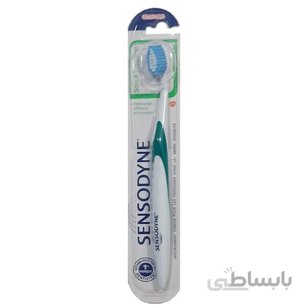 مسواک سنسوداین Sensodyne مدل Soin & Précision دندان حساس | بسیار نرم Extra-Souple ا sensodyne-soin-precision-toothbrush -Souple