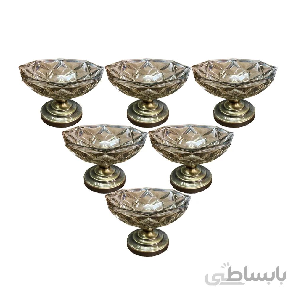 مجموعه ظروف هفت سین 6 پارچه مدل ترنج کد 500