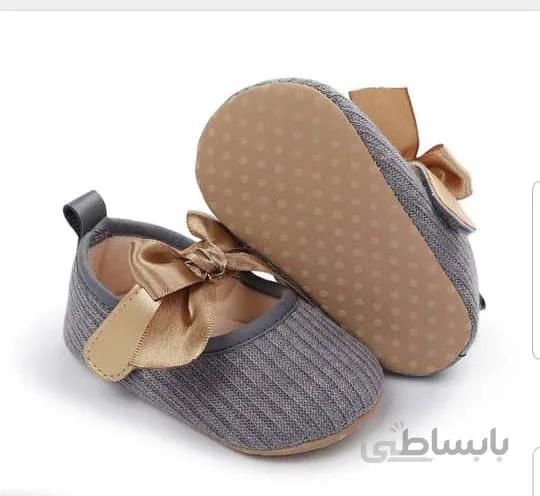 پاپوش پاپیون کبریتی طوسی